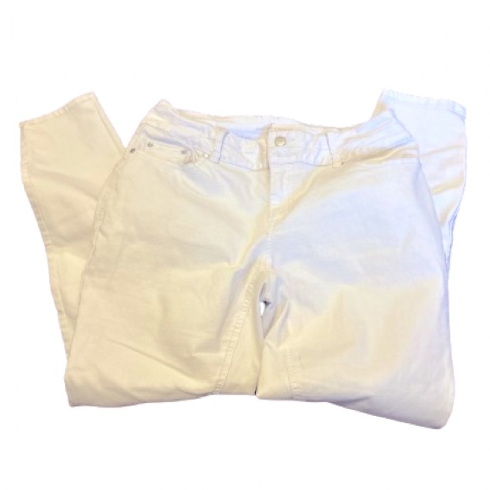 White curvy skinny jeans size 14R only $8